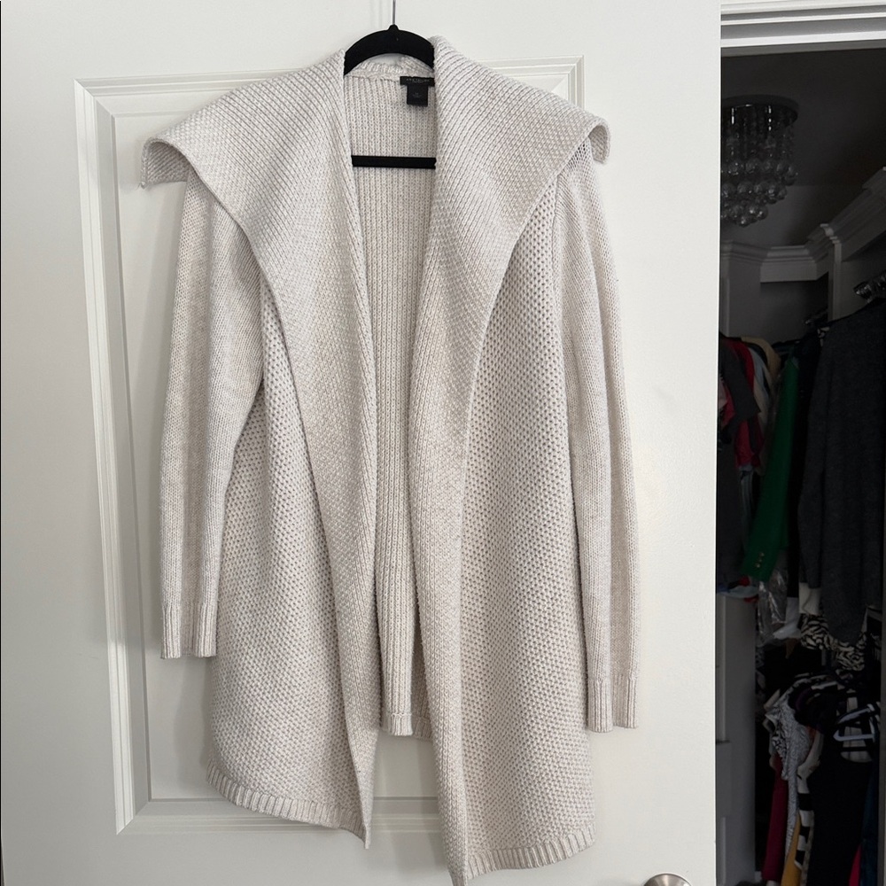 Women's Ann Taylor Factory Cream Open Front Sweater